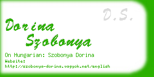 dorina szobonya business card